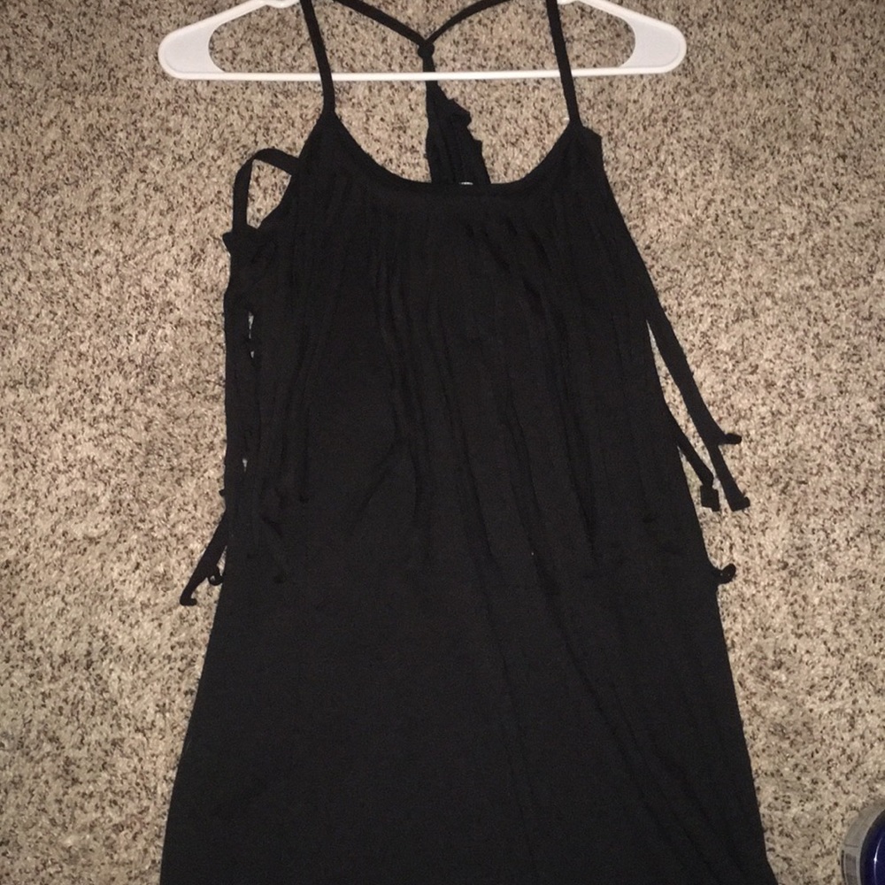 Black fringe dress